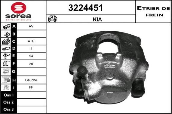 Sera 3224451 - Étrier de frein cwaw.fr