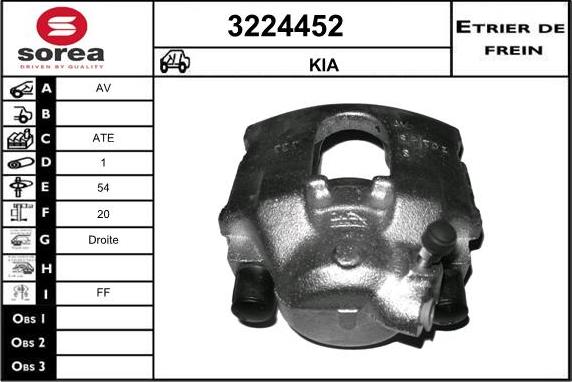 Sera 3224452 - Étrier de frein cwaw.fr