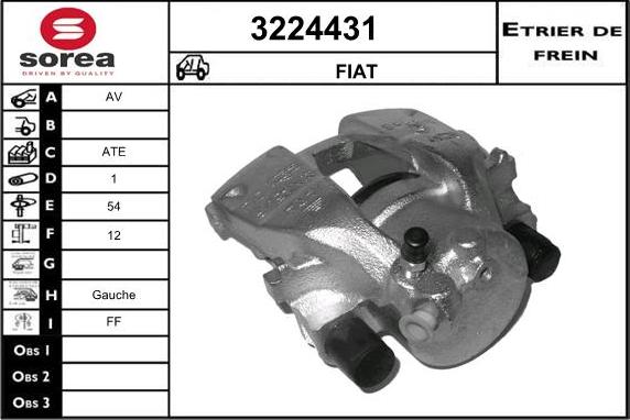 Sera 3224431 - Étrier de frein cwaw.fr