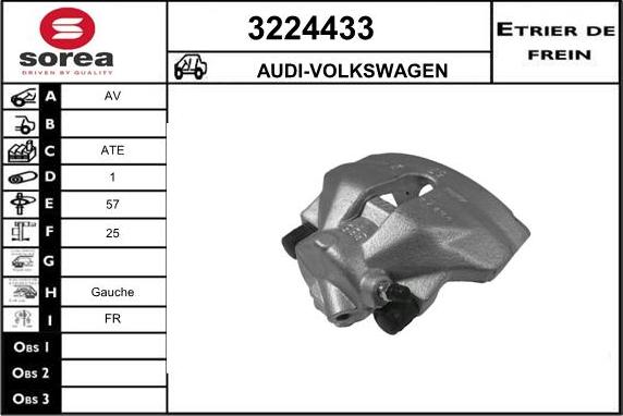 Sera 3224433 - Étrier de frein cwaw.fr