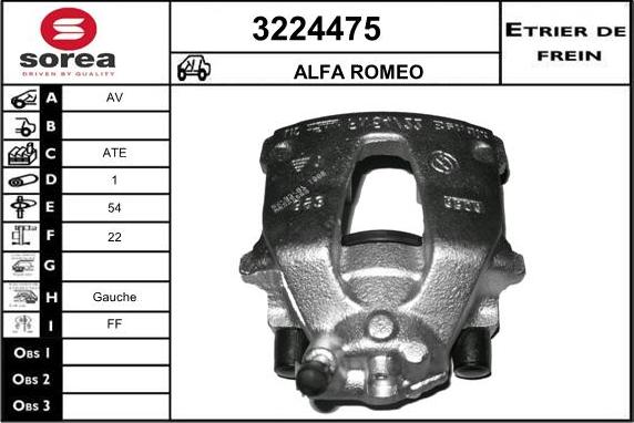 Sera 3224475 - Étrier de frein cwaw.fr