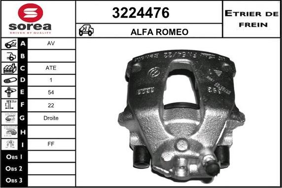 Sera 3224476 - Étrier de frein cwaw.fr