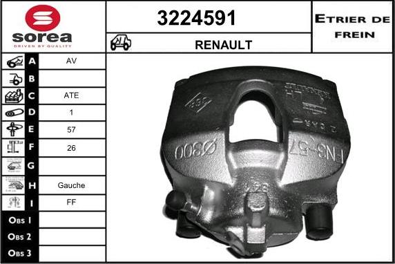 Sera 3224591 - Étrier de frein cwaw.fr