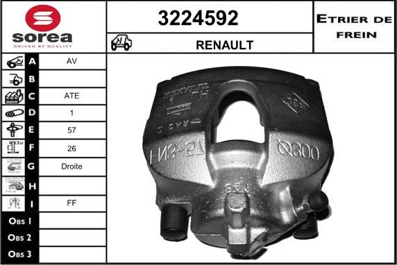 Sera 3224592 - Étrier de frein cwaw.fr