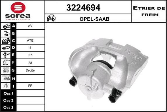 Sera 3224694 - Étrier de frein cwaw.fr