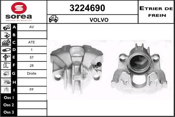 Sera 3224690 - Étrier de frein cwaw.fr