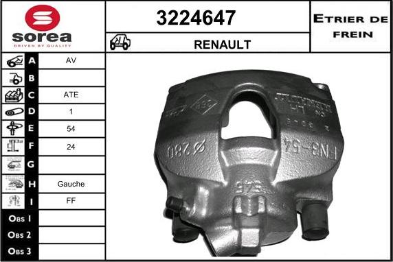 Sera 3224647 - Étrier de frein cwaw.fr