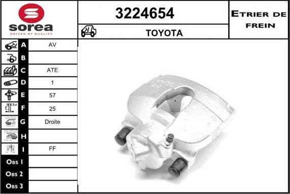 Sera 3224654 - Étrier de frein cwaw.fr