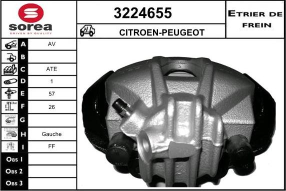 Sera 3224655 - Étrier de frein cwaw.fr