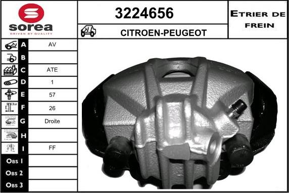 Sera 3224656 - Étrier de frein cwaw.fr