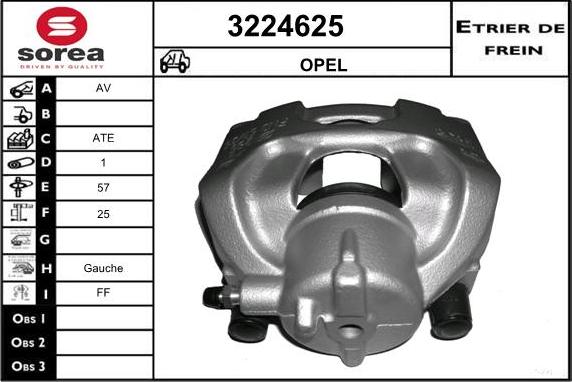 Sera 3224625 - Étrier de frein cwaw.fr