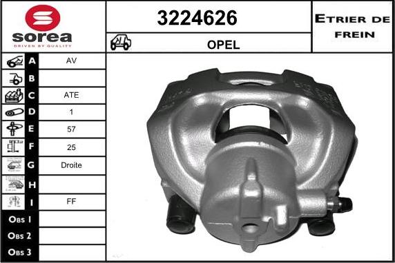 Sera 3224626 - Étrier de frein cwaw.fr