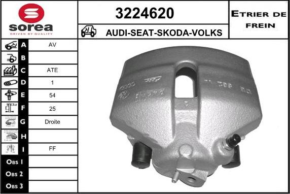 Sera 3224620 - Étrier de frein cwaw.fr