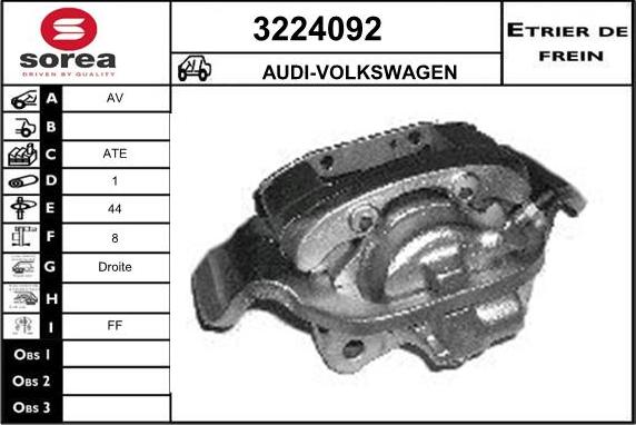 Sera 3224092 - Étrier de frein cwaw.fr