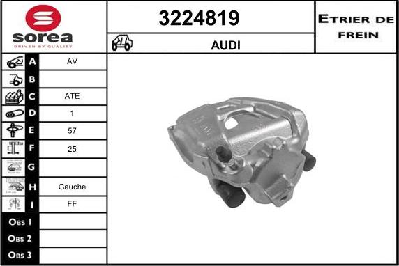 Sera 3224819 - Étrier de frein cwaw.fr