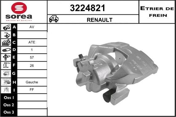 Sera 3224821 - Étrier de frein cwaw.fr