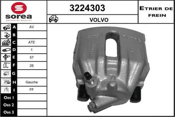 Sera 3224303 - Étrier de frein cwaw.fr