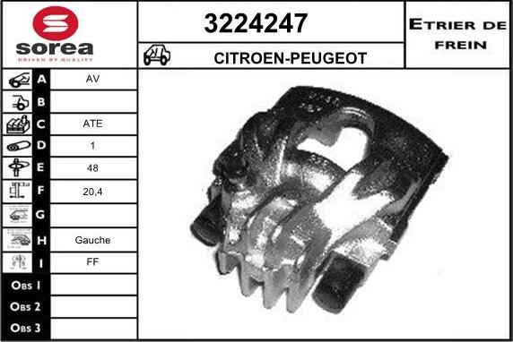 Sera 3224247 - Étrier de frein cwaw.fr