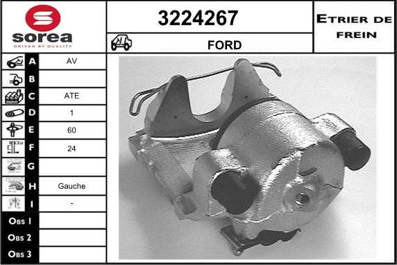 Sera 3224267 - Étrier de frein cwaw.fr