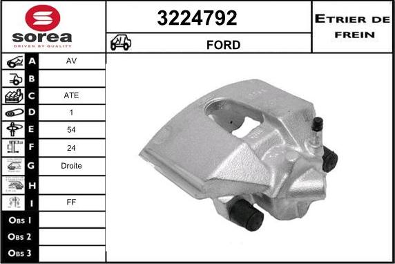 Sera 3224792 - Étrier de frein cwaw.fr