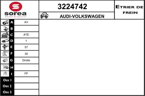 Sera 3224742 - Étrier de frein cwaw.fr