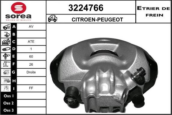 Sera 3224766 - Étrier de frein cwaw.fr