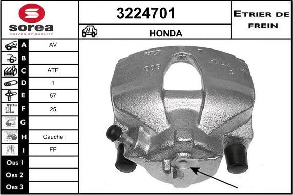 Sera 3224701 - Étrier de frein cwaw.fr