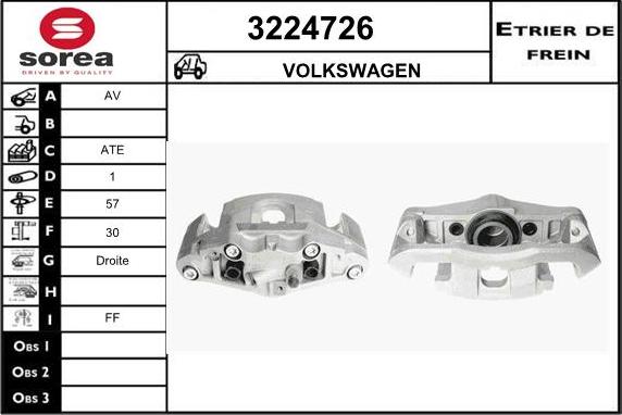 Sera 3224726 - Étrier de frein cwaw.fr