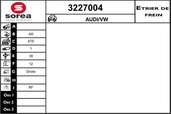 Sera 3227004 - Étrier de frein cwaw.fr