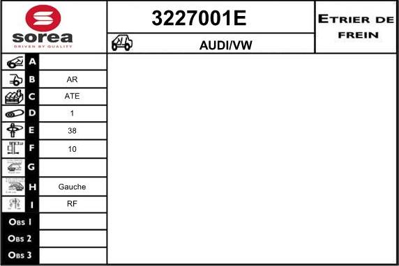 Sera 3227001E - Étrier de frein cwaw.fr