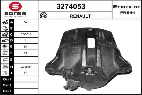 Sera 3274053 - Étrier de frein cwaw.fr