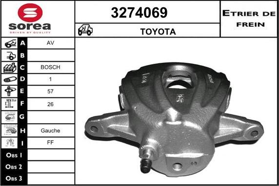 Sera 3274069 - Étrier de frein cwaw.fr