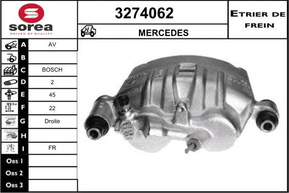 Sera 3274062 - Étrier de frein cwaw.fr