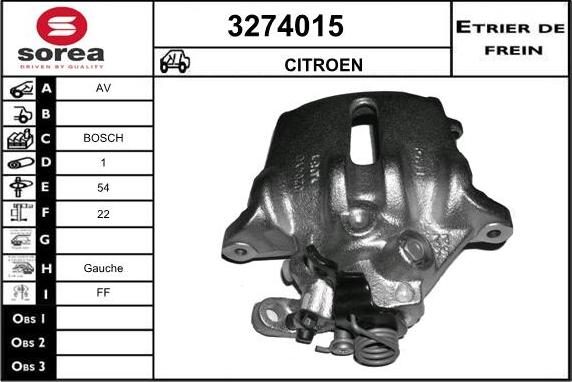 Sera 3274015 - Étrier de frein cwaw.fr