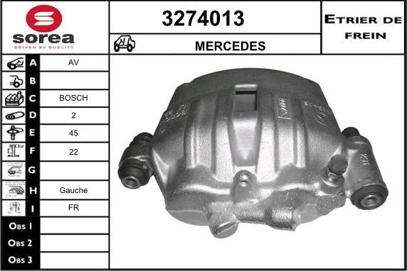 Sera 3274013 - Étrier de frein cwaw.fr