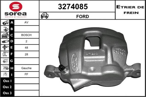 Sera 3274085 - Étrier de frein cwaw.fr