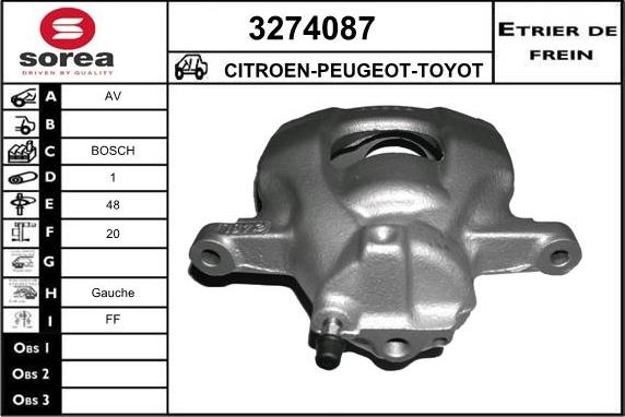 Sera 3274087 - Étrier de frein cwaw.fr