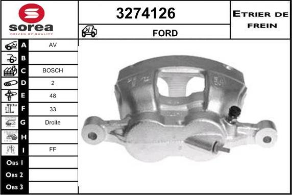 Sera 3274126 - Étrier de frein cwaw.fr