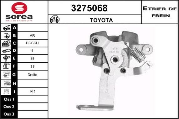 Sera 3275068 - Étrier de frein cwaw.fr