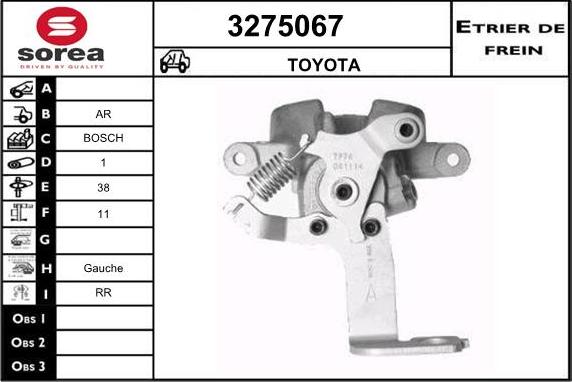 Sera 3275067 - Étrier de frein cwaw.fr