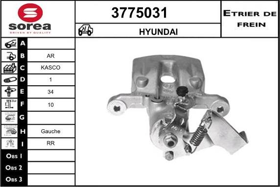 Sera 3775031 - Étrier de frein cwaw.fr