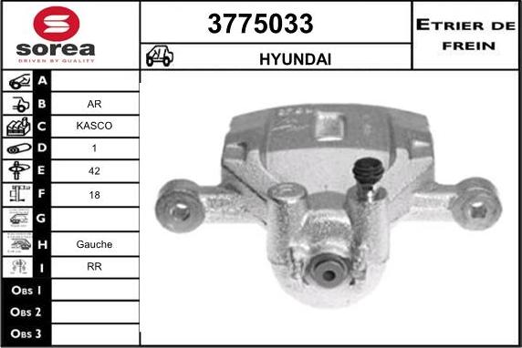 Sera 3775033 - Étrier de frein cwaw.fr