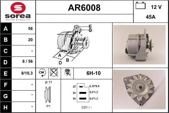 Sera AR6008 - Alternateur cwaw.fr