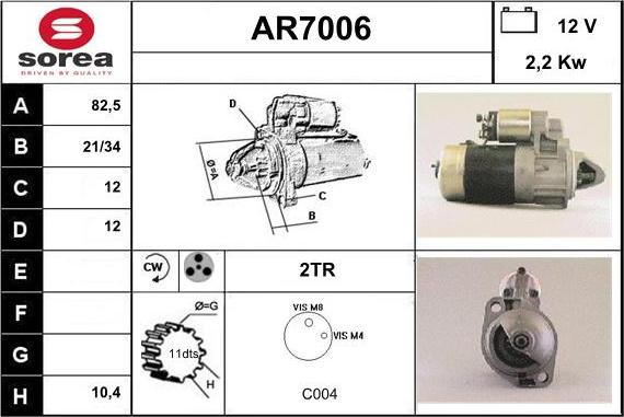 Sera AR7006 - Démarreur cwaw.fr