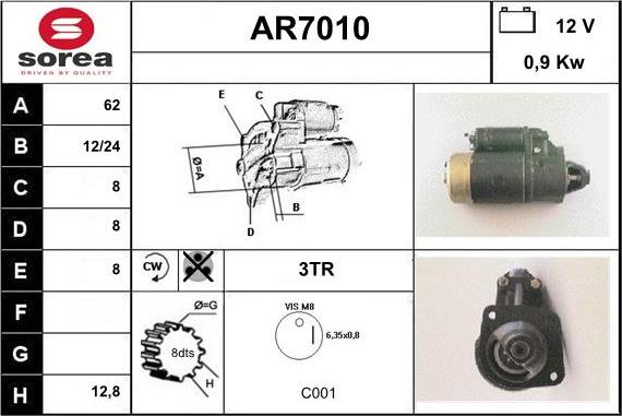 Sera AR7010 - Démarreur cwaw.fr