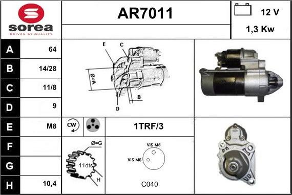 Sera AR7011 - Démarreur cwaw.fr