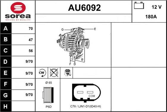 Sera AU6092 - Alternateur cwaw.fr