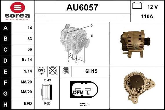 Sera AU6057 - Alternateur cwaw.fr