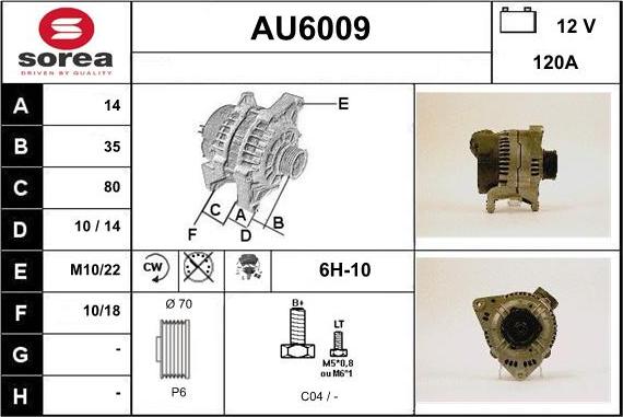 Sera AU6009 - Alternateur cwaw.fr