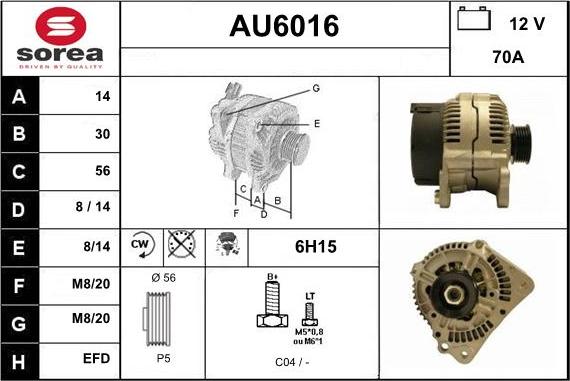 Sera AU6016 - Alternateur cwaw.fr